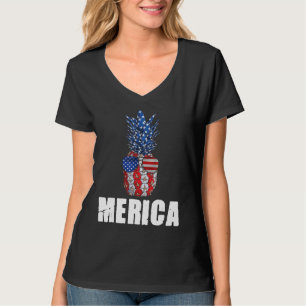 Patriotische Ananas 4. Juli USA Flagge 1 T-Shirt