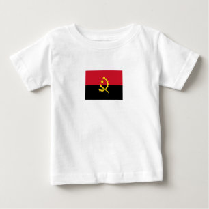 Patriotische angolanische Flagge Baby T-shirt