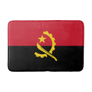 Patriotische angolanische Flagge Badematte