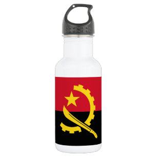 Patriotische angolanische Flagge Edelstahlflasche