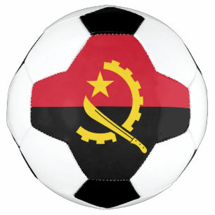 Patriotische angolanische Flagge Fußball