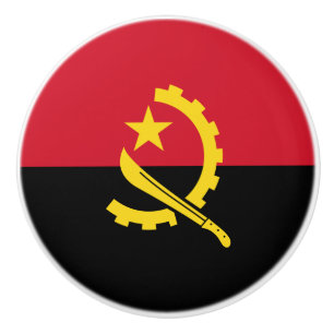 Patriotische angolanische Flagge Keramikknauf