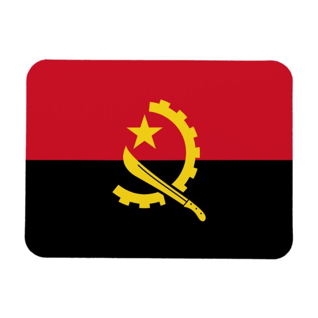 Patriotische angolanische Flagge Magnet (Horizontal)