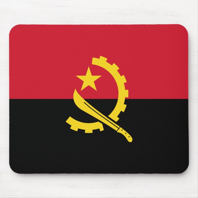Patriotische angolanische Flagge Mousepad (Vorne)