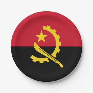 Patriotische angolanische Flagge Pappteller