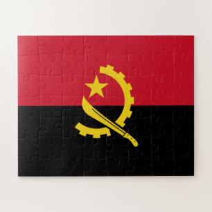 Patriotische angolanische Flagge Puzzle