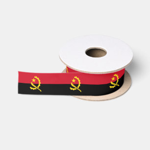 Patriotische angolanische Flagge Satinband