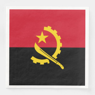 Patriotische angolanische Flagge Serviette