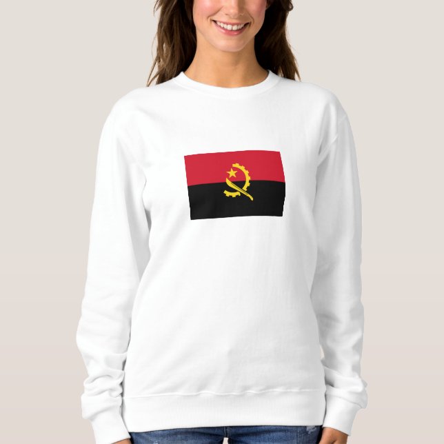 Patriotische angolanische Flagge Sweatshirt (Vorderseite)