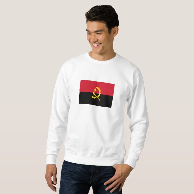 Patriotische angolanische Flagge Sweatshirt (Vorne ganz)