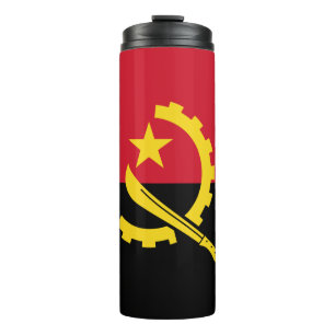 Patriotische angolanische Flagge Thermosbecher
