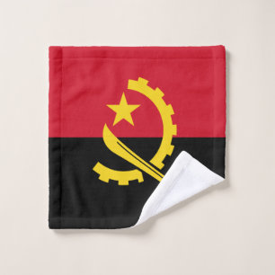 Patriotische angolanische Flagge Waschlappen