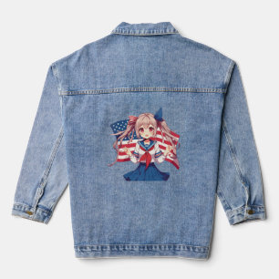 Patriotische Anime in den USA Jeansjacke