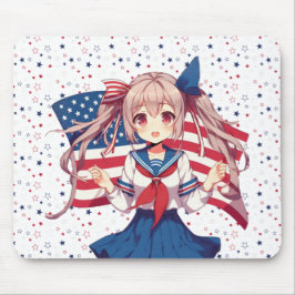 Patriotische Anime in den USA Mousepad