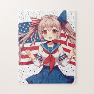 Patriotische Anime in den USA Puzzle