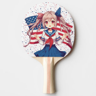 Patriotische Anime in den USA Tischtennis Schläger