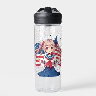 Patriotische Anime in den USA Trinkflasche