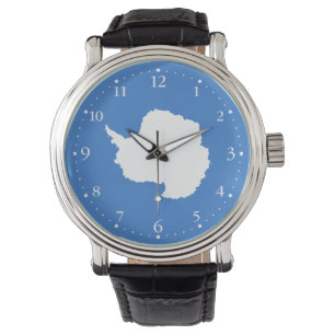 Patriotische Antarktika-Flagge-Uhr Armbanduhr