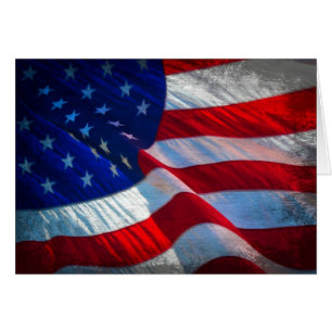 Patriotische antike amerikanische Flag Note Card