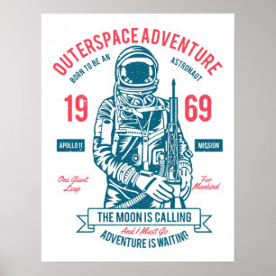 Patriotische Apollo-11-Mission Poster