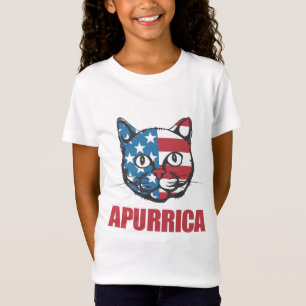 Patriotische Apurrica Flagge-Katze T-Shirt