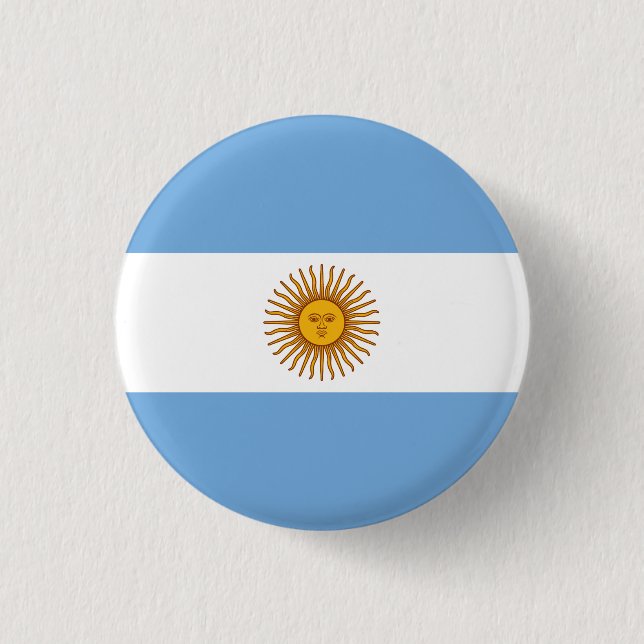 Patriotische argentinische Flagge Button (Vorderseite)