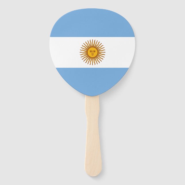 Patriotische argentinische Flagge Fächer (Vorderseite)