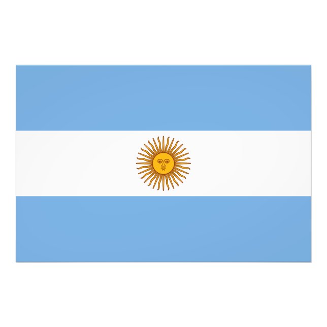 Patriotische argentinische Flagge Fotodruck (Vorne)
