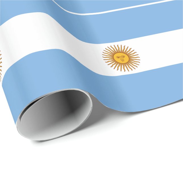 Patriotische argentinische Flagge Geschenkpapier (Rolleneckpunkt)