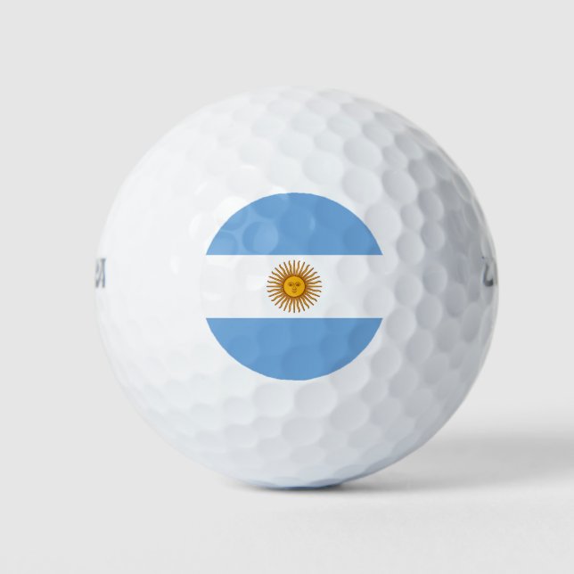Patriotische argentinische Flagge Golfball (Vorderseite)