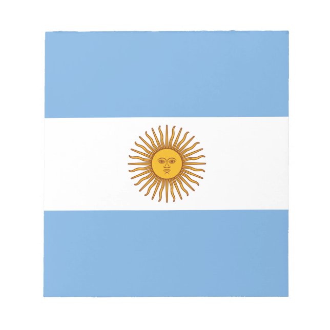 Patriotische argentinische Flagge Notizblock (Vorderseite)