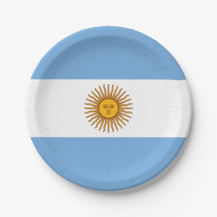 Patriotische argentinische Flagge Pappteller