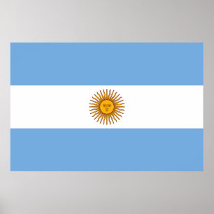 Patriotische argentinische Flagge Poster