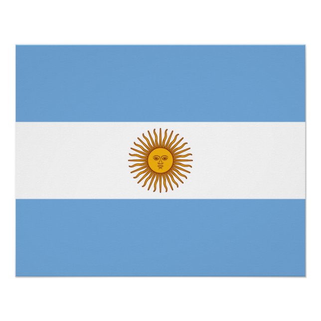 Patriotische argentinische Flagge Poster (Vorderseite)
