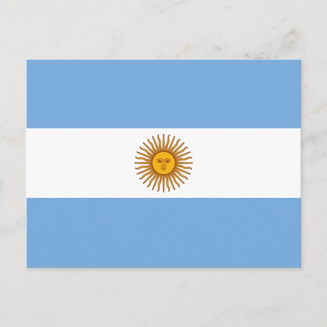 Patriotische argentinische Flagge Postkarte (Vorderseite)
