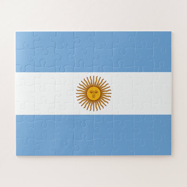Patriotische argentinische Flagge Puzzle (Horizontal)