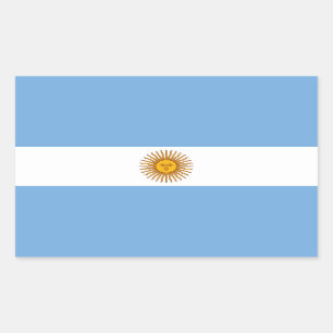 Patriotische argentinische Flagge Rechteckiger Aufkleber