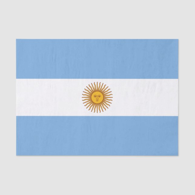 Patriotische argentinische Flagge Seidenpapier (Vorderseite)