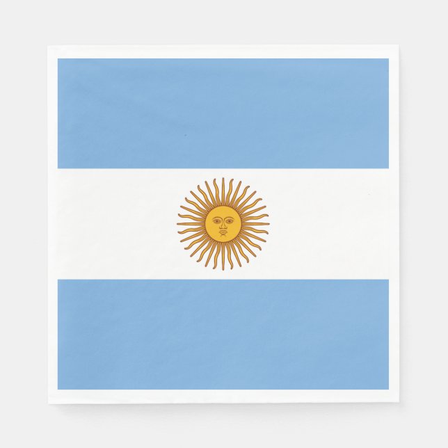 Patriotische argentinische Flagge Serviette (Vorderseite)