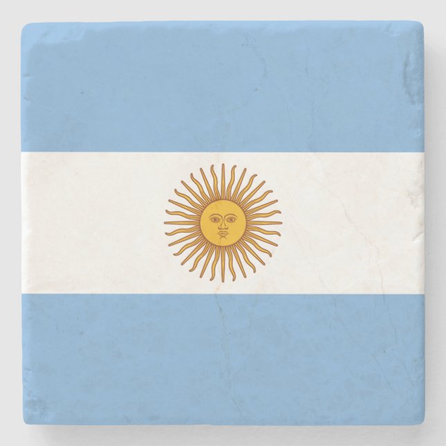 Patriotische argentinische Flagge Steinuntersetzer (Vorderseite)