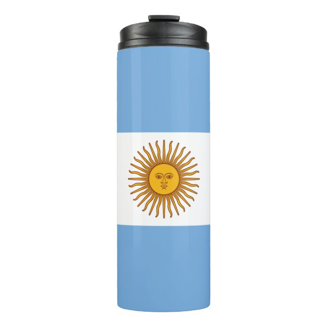Patriotische argentinische Flagge Thermosbecher (Vorderseite)