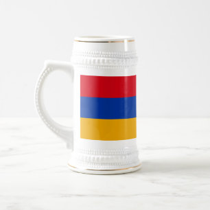 Patriotische armenische Flagge Bierglas