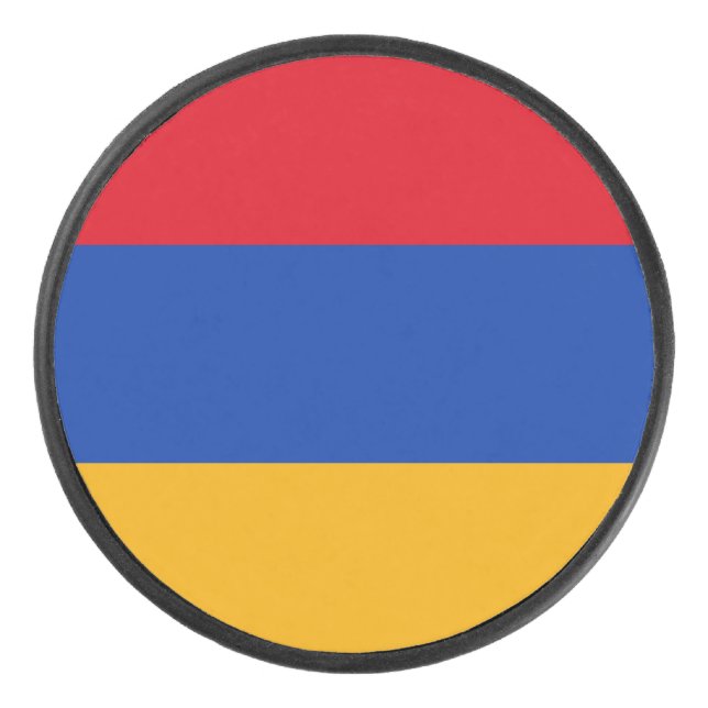 Patriotische armenische Flagge Eishockey Puck (Vorderseite)