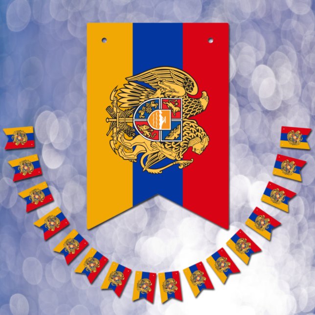 Patriotische armenische Flagge, Geburtstagspartei  Wimpelkette (Von Creator hochgeladen)