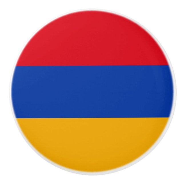 Patriotische armenische Flagge Keramikknauf (Vorderseite)