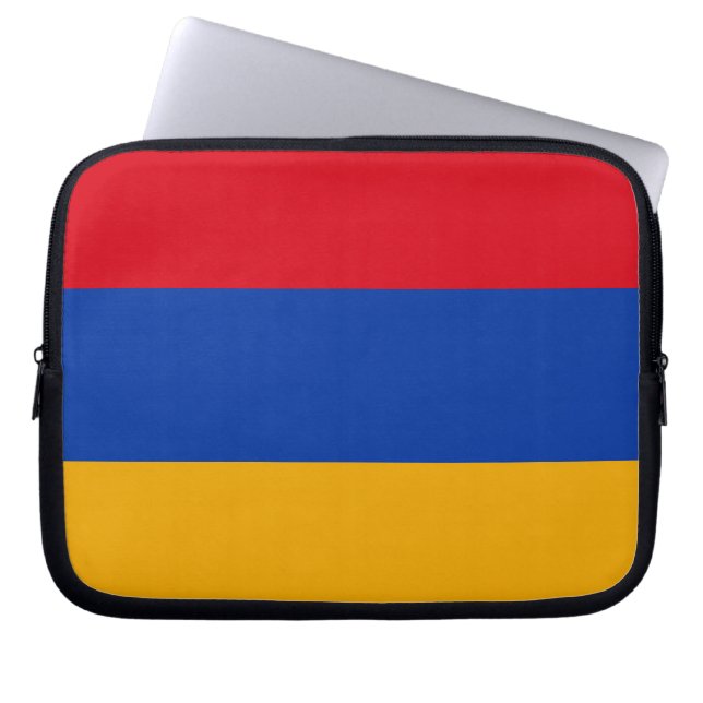 Patriotische armenische Flagge Laptopschutzhülle (Vorderseite)