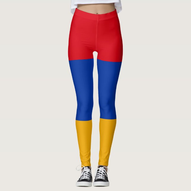 Patriotische armenische Flagge Leggings (Vorderseite)