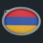 Patriotische armenische Flagge Ovale Gürtelschnalle<br><div class="desc">Die Nationalflagge Armeniens.</div>