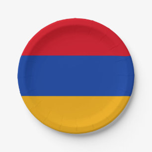 Patriotische armenische Flagge Pappteller