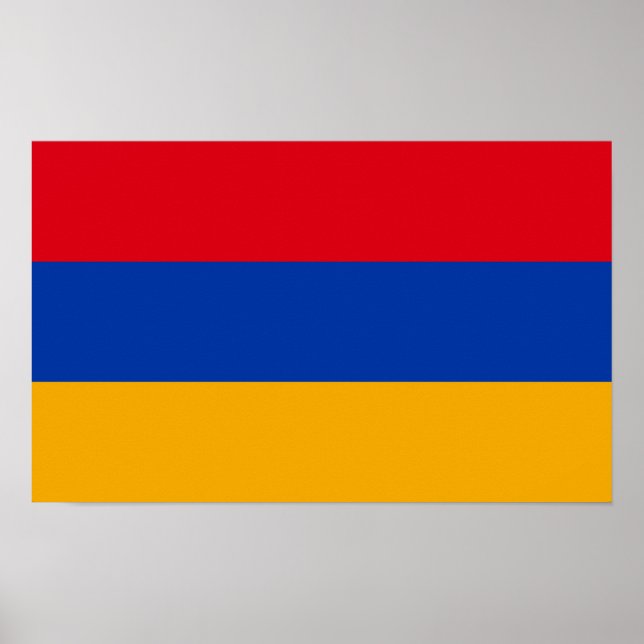 Patriotische armenische Flagge Poster (Vorne)